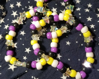 Nonbinary Kandi Star Border Armbänder