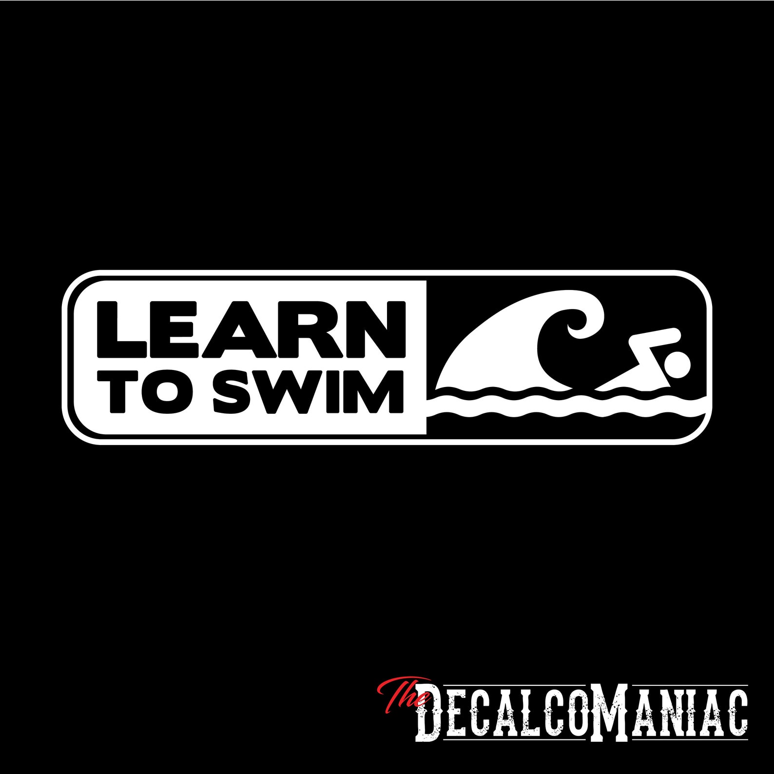 Learn to Swim Car decal Etsy