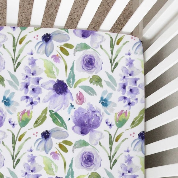 Purple Crib Bedding Etsy