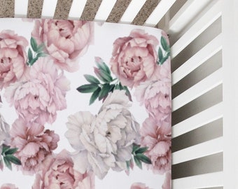 peony crib sheet