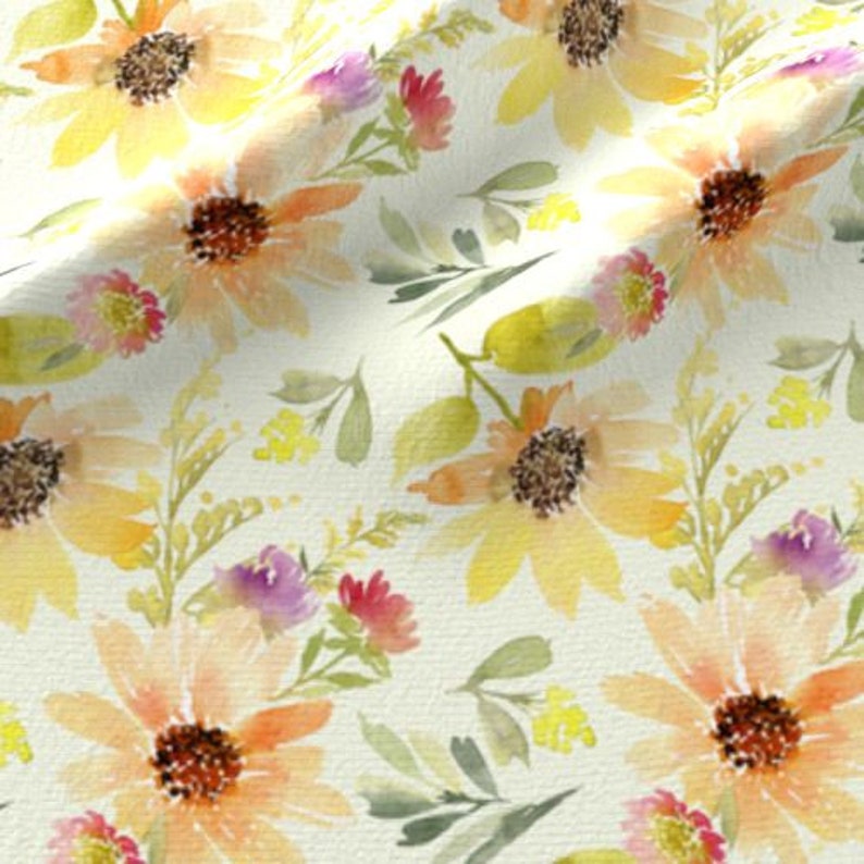 Changing Pad Cover Boppy Pillow Cover Sunflower Crib Sheet Watercolor Floral Baby Bedding Crib Bedding Girl