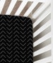 Black and White Crib Sheet, Herringbone Baby Bedding, Changing Pad Cover, Mini Crib Sheet, Nursing Pillow Cover, Monochrome, Mudcloth