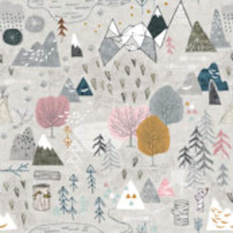 Crib Bedding Boy/girl Mountains Trees Baby Bedding Mountains Etsy