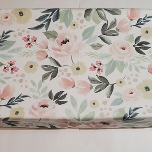 Baby Bedding Floral Soft Pastel Large Scale Floral Crib - Etsy