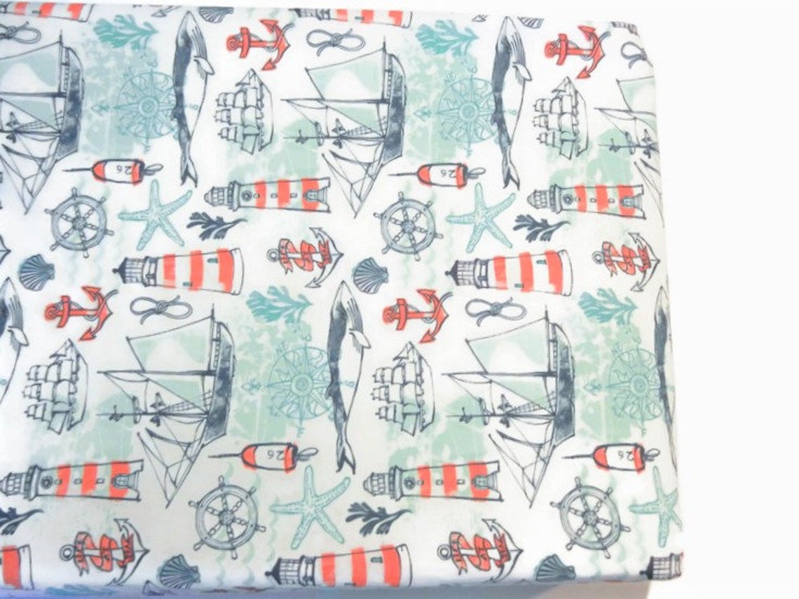 Crib Bedding Nautical Crib Sheet Boy Changing Pad Cover Etsy