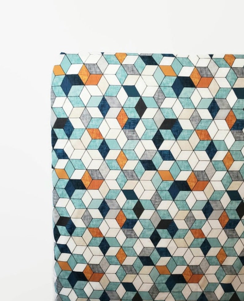Baby Bedding Boy Hexagon Crib Sheet Geometric Crib Bedding Etsy