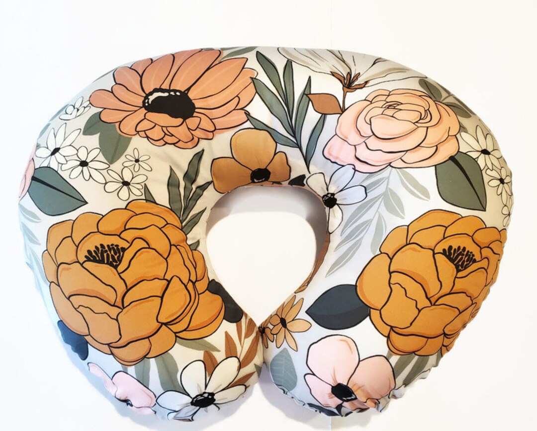 Nursing Pillow Cover. Boho Floral Breastfeeding Pillow Cover Etsy