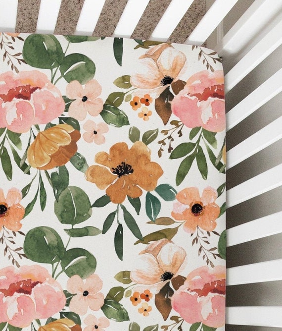 Bassinet Sheet / Change Pad Cover - Spring Floral Bassinet Sheet / Change Pad Cover - Spring Floral
