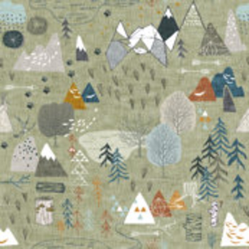 Crib Bedding Boy/girl Mountains Trees Baby Bedding Mountains Etsy