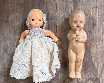 Vintage Hard Plastic Dolls: Mid-Century Collectible Pair