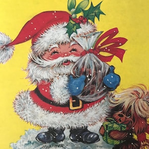 Seltenes Vintage Weihnachtsgeschenkpapier