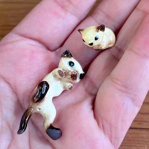 Vintage Hagen-Renaker Siamese Kitten Figurines