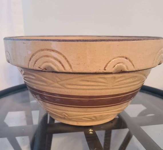 Yellow Ware Roseville Ohio Mixing Bowl 305 Etsy