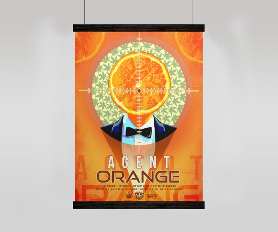 Strain Art Agent Orange Wall Art Decor Etsy Strain Art Agent Orange Wall Art Decor Etsy