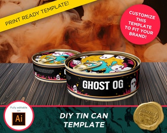 Cannabis Tin Labels - Etsy