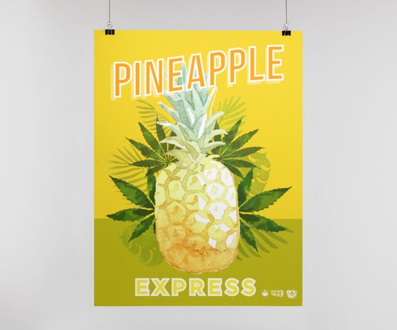 Pineapple Express Strain Art Wall Art Decor | Etsy