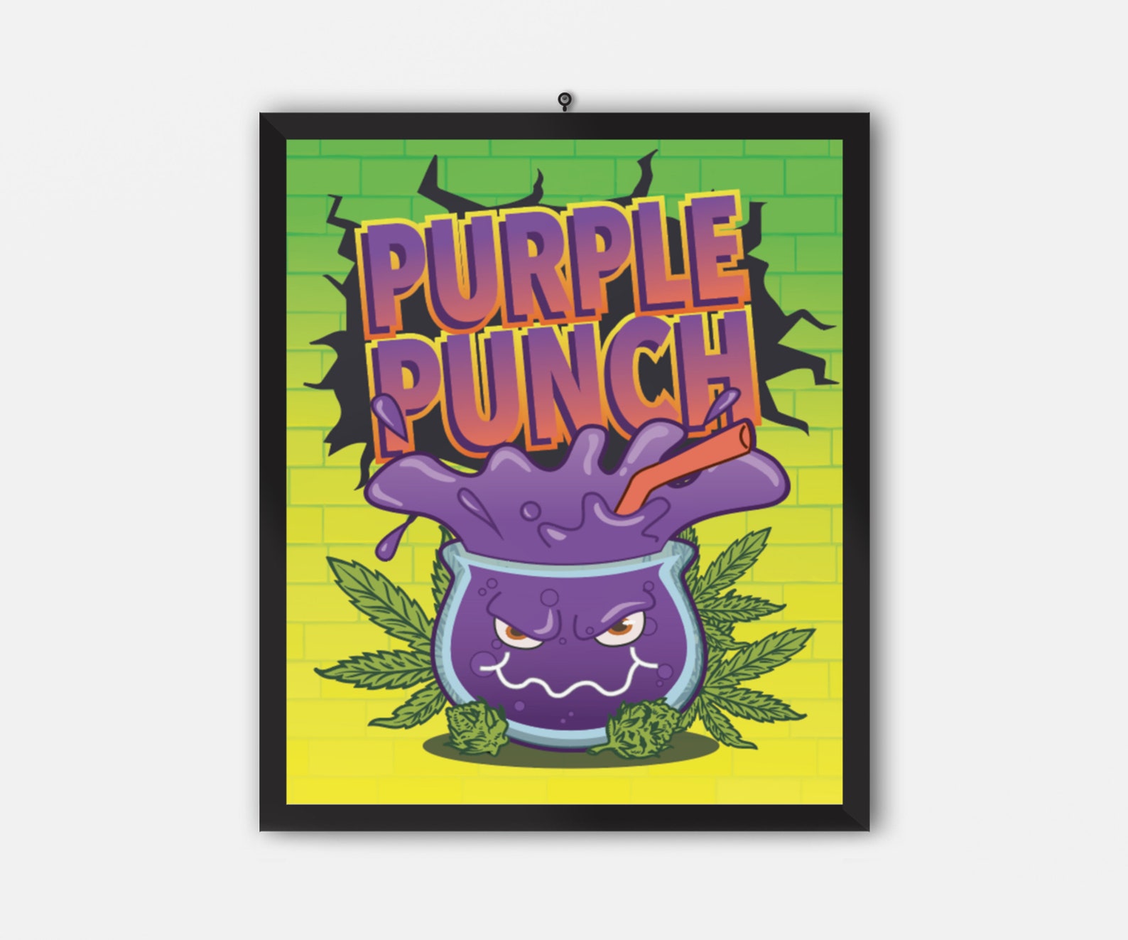 Purple Punch Cannabis Strain Art Poster. Purple Punch Wall - Etsy