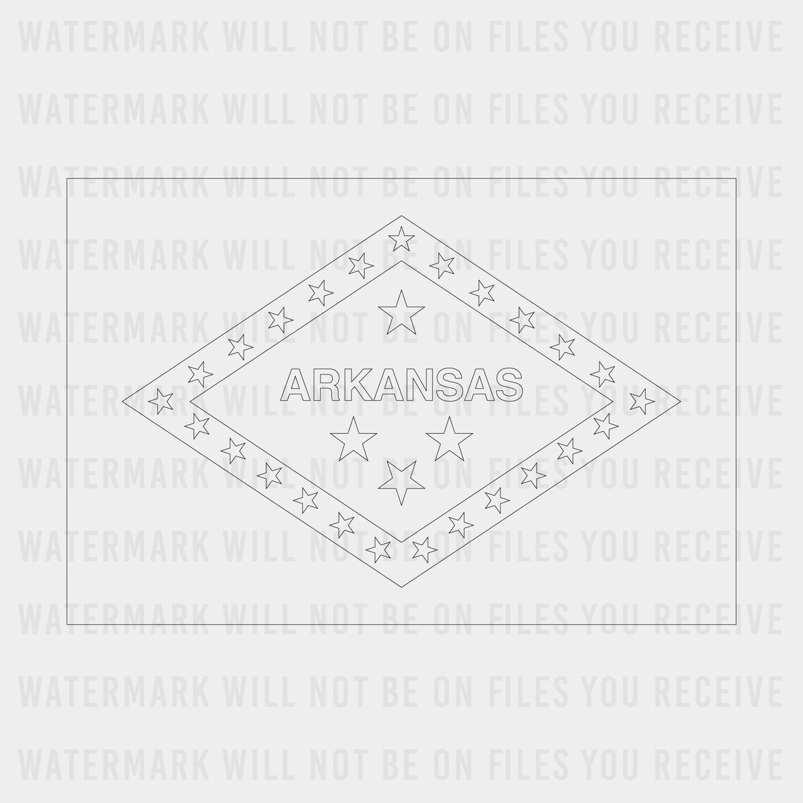 Akansas State Flag (SVG for Silhouette Cameo, Svgs for Cricut ...