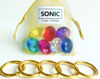 Sonic Chaos Emeralds Set of 7 in a Bag 