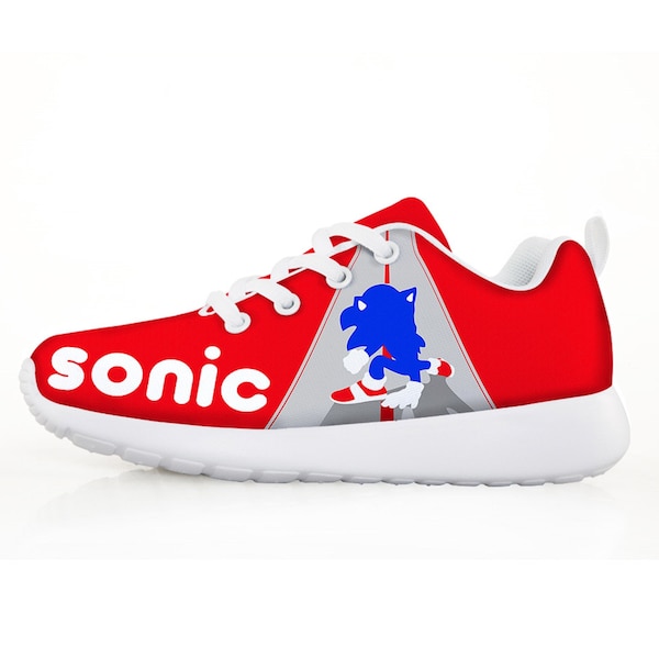 Sonic Shoes Kids' Custom Cosplay Shoes red Sonic Hedgehog Fast Sneakers gift for boy