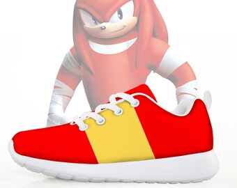 Sonic the Hedgehog shoe knuckles the echidna Sneakers kids' red/youth Custom made Cosplay Sonic Shoe for boy - unisex kids shoes sonic movie