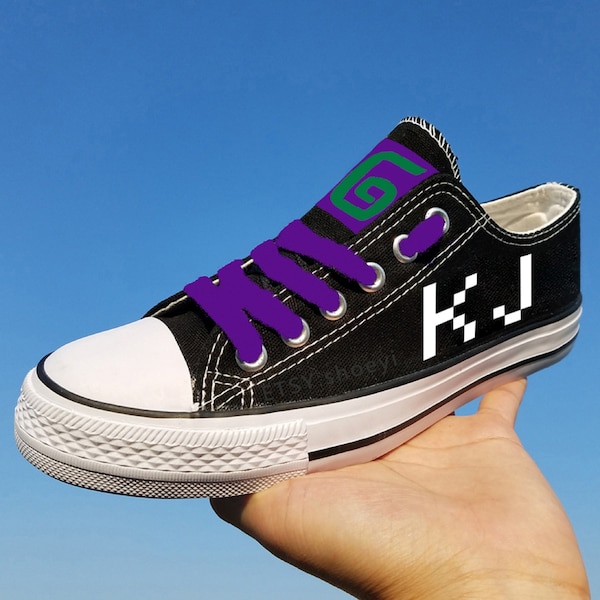 Chaussures Karl Jacobs / dream smp / Custom black kj sneakers canvas shoes