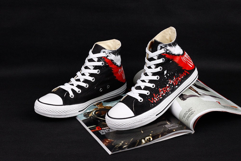 Venom Sneakers High Top Shoes Venom Edward Brock Hand Venom Sneakers High Top Shoes Venom Edward Brock Hand