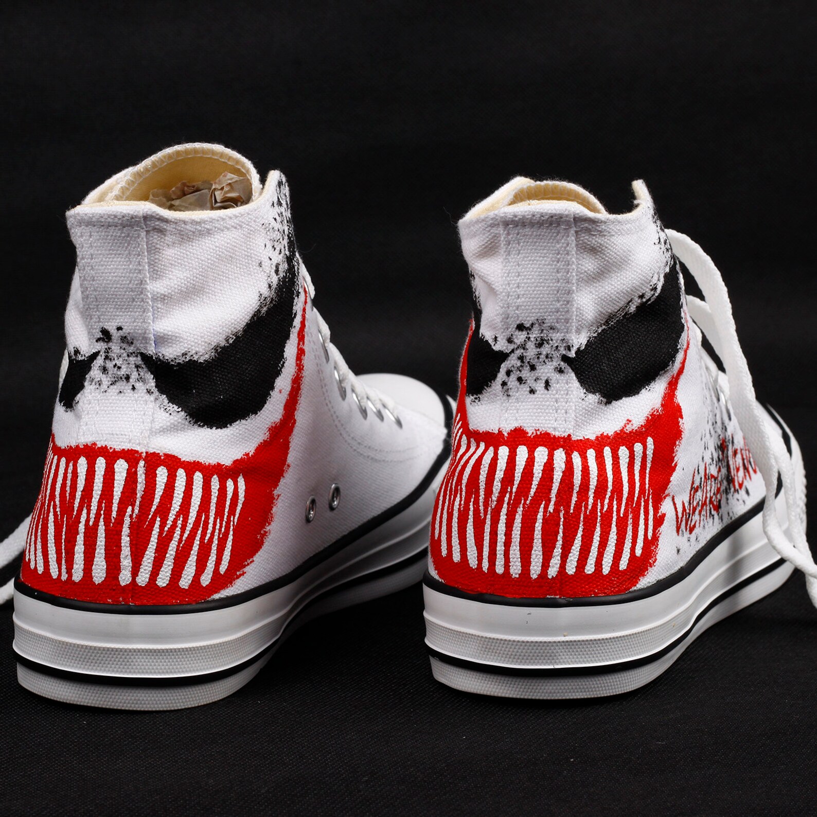 Venom Sneakers High Top Shoes Venom Edward Brock Hand Painted - Etsy