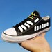 Ranboo shoes/dream smp/ranboo crown/dream smp cosplay/Custom ranboo sneakers black canvas shoes 