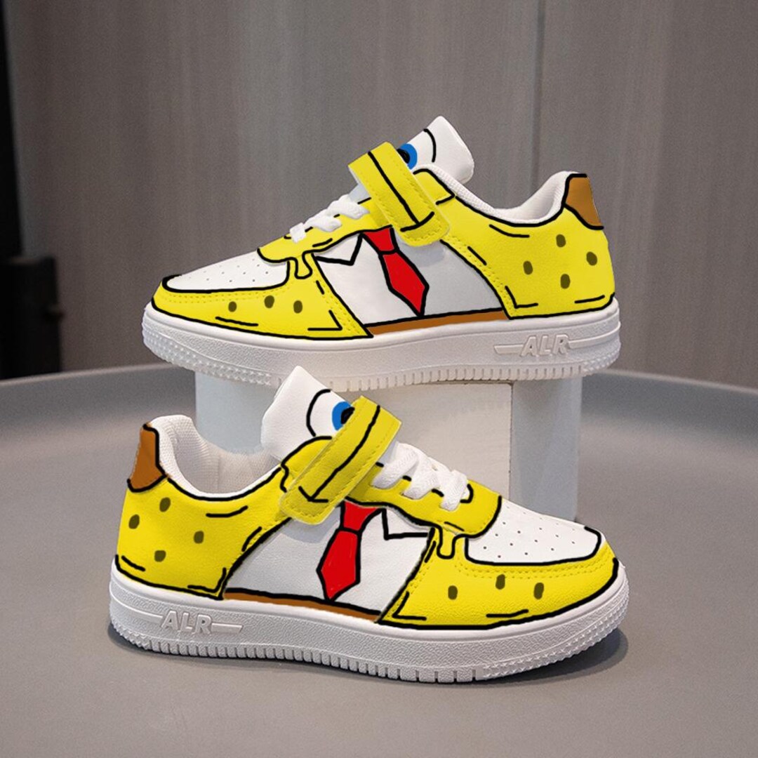 Hand-painted Spongebob Sneakers Custom Cartoon Shoes Unique Spongebob ...