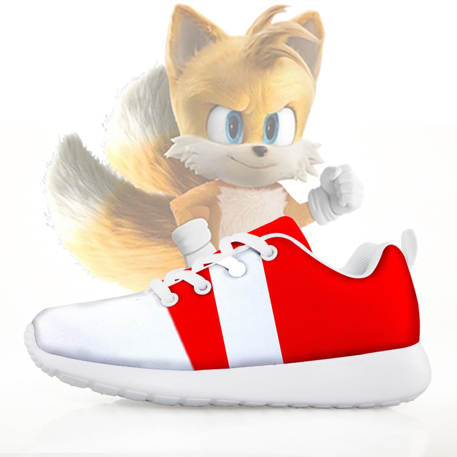 Sonic 2 Miles tails Prower Shoes Kids' Red/youth Custom Made Cosplay