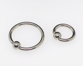 belly septum tragus earring hoop Purple /& Yellow Gold plated Captive bead Ring lip cartilage 2 Pair nipple 18g, 16g, 14g, or 12g
