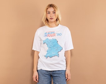 90s Graphic Tee, Vintage Single Stitch T-Shirt, Size L