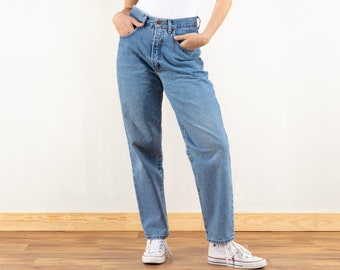 Straight Denim Jeans women vintage 90s light wash blue jeans casual jeans denim pants straight trousers women vintage clothing size medium