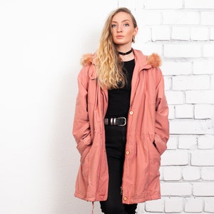 blush parka coat
