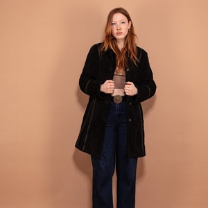 Schwarzer wildleder mantel Clearance
