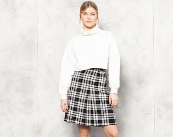Plaid Vintage Skirt 90s A-line Skirt Flared Scottish Skirt Women Skirt Plaid Country Girl Skirt Women Clothing size Small