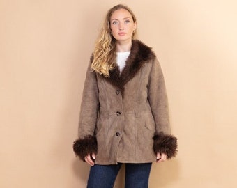 Penny Lane Coat 70's, Size Small S, Vintage Sheepskin Shearling Coat, Shearling Afghan Coat, Boho Hippie, Almost Famous, Womens Clothing