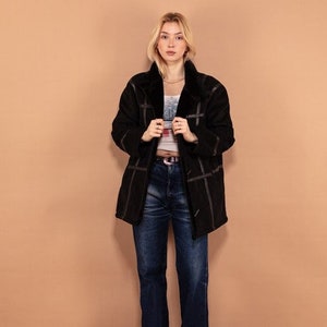 Black Sheepskin Coat Etsy Canada