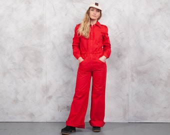 red utility suit