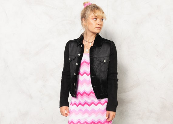 womens knit denim jacket