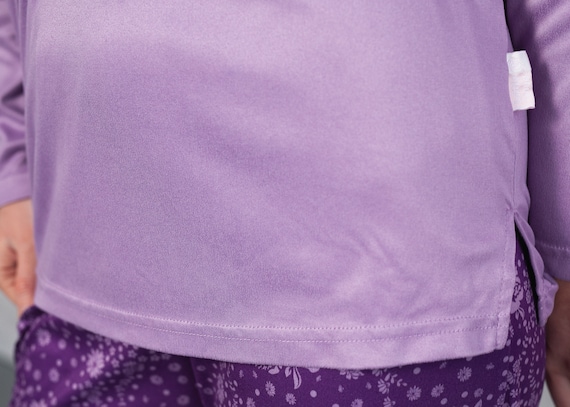 Vintage 90s Pajama Set Purple . Vintage PJs Women… - image 10
