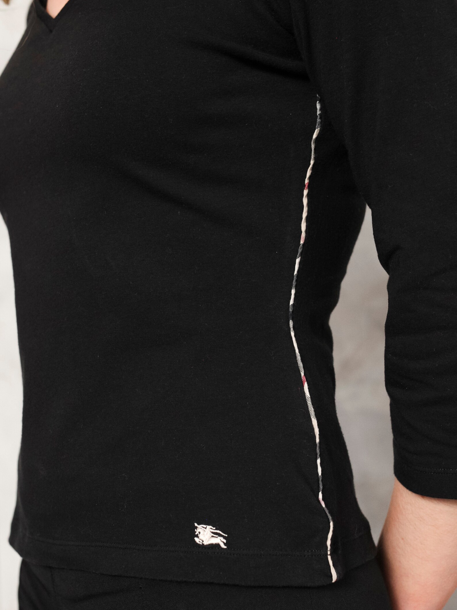 burberry long sleeve shirt black