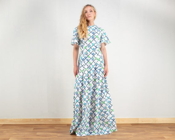 Robe vintage des ann es 70 femmes robe de soir e robe manches