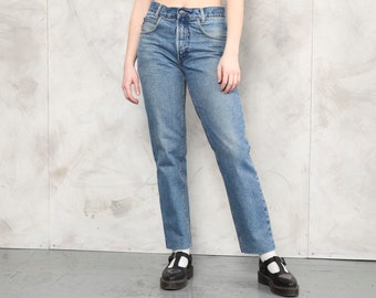 Slim Fit Jeans vintage 80s ankle length jeans blue jeans 80s women stonewash jeans casual bottoms women slim jeans 80s clothing size medium