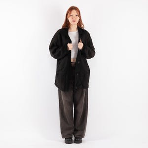 90&#39;s Faded Black Sheepskin Coat, Size XXL Shearling Coat, Boho Western Outerwear, Oversized Sheep Coat, Rugged Sheep Coat, NorthernGirlStore