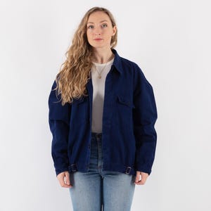 Veste de corvée des années 70, taille L, veste de corvée vintage, manteau de corvée utilitaire, veste en toile, vêtements de travail patrimoniaux, vêtements de travail minimalistes, style américain