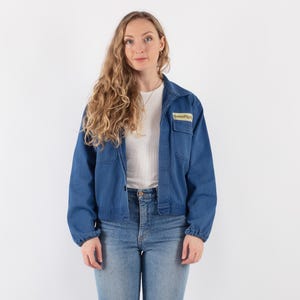 Veste de travail des années 60, veste de travail taille M, vêtements de travail vintage, style industriel à col bleu, veste de corvée, mode utilitaire rétro, Americana
