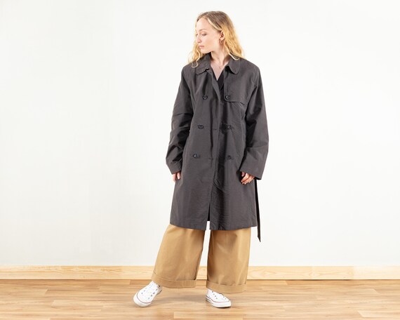 dark grey duster coat