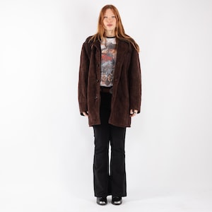 70&#39;s Sheepskin Shearling Coat, Size XL Vintage Brown Sheepskin Coat, Shearling Afghan Coat, Boho Hippie Apparel, Almost Famous, Penny Lane